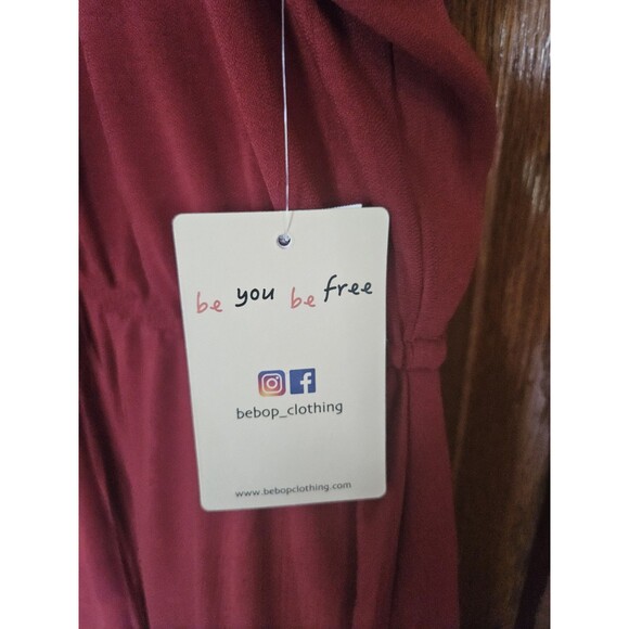 Be You Be Free Bebop Solid Burgandy Summer dress/coverup Size Junior XL NWT - Picture 5 of 5